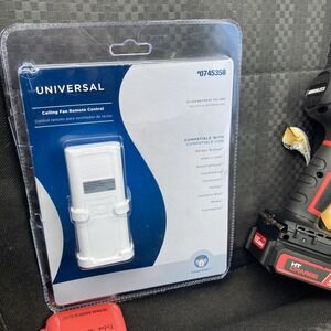 Universal Ceiling Fan/Light Remote Control White Kit #0745358 NEW